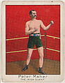 Peter Maher, from the Champion Athlete and Prize Fighter series (T220), issued by Mecca and Tolstoi Cigarettes, Mecca Cigarettes, Commercial color lithograph