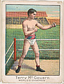 Terry McGovern, from the Champion Athlete and Prize Fighter series (T220), issued by Mecca and Tolstoi Cigarettes, Mecca Cigarettes, Commercial color lithograph