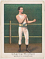 Charlie Mitchell, from the Champion Athlete and Prize Fighter series (T220), issued by Mecca and Tolstoi Cigarettes, Mecca Cigarettes, Commercial color lithograph