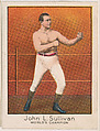 John L. Sullivan, from the Champion Athlete and Prize Fighter series (T220), issued by Mecca and Tolstoi Cigarettes, Mecca Cigarettes, Commercial color lithograph