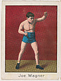 Joe Wagner, from the Champion Athlete and Prize Fighter series (T220), issued by Mecca and Tolstoi Cigarettes, Mecca Cigarettes, Commercial color lithograph