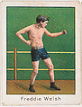 Freddie Welsh, from the Champion Athlete and Prize Fighter series (T220), issued by Mecca and Tolstoi Cigarettes, Mecca Cigarettes, Commercial color lithograph