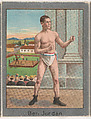 Ben Jordan, from the Champion Athlete and Prize Fighter series (T220), issued by Mecca and Tolstoi Cigarettes, Mecca Cigarettes, Commercial color lithograph