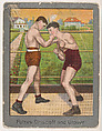 Patsey Driscoll and Glover, from the Champion Athlete and Prize Fighter series (T220), issued by Mecca and Tolstoi Cigarettes, Mecca Cigarettes, Commercial color lithograph