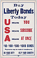 Buy Liberty Bonds Today, Anonymous, American, 20th century American, Commercial color lithograph