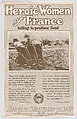 Heroic Women of France, United States Food Administration American, Photomechanical reproduction