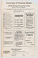 Conservation of American Industry, Poster Series "A", National Association of Manufacturers, Commercial color lithograph