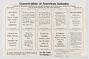Conservation of American Industry, Poster Series "B", National Association of Manufacturers, Commercial color lithograph