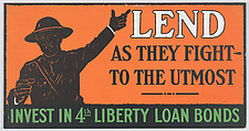 Lend as they fight to the utmost, Anonymous, American, 20th century American, Commercial color lithograph