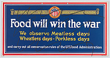 Food will win the war, Forbes Lithographic Manufacturing Co.  American, Commercial color lithograph