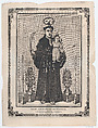 Broadsheet with image of Saint Antony of Padua, José Guadalupe Posada  Mexican, Type-metal engraving and letterpress on buff paper