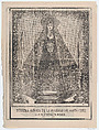 Broadsheet Our Lady of Solitude of Santa Cruz, José Guadalupe Posada  Mexican, Type-metal engraving and letterpress on buff paper