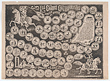 Game of the cowboy smugglers (Los charros contrabandistas), José Guadalupe Posada Mexican, Zincograph and letterpress on buff paper