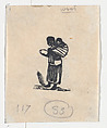 Woman carrying child on her back, José Guadalupe Posada Mexican, Woodcut
