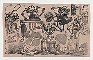 Artisan skeletons, José Guadalupe Posada  Mexican, Type-metal engraving