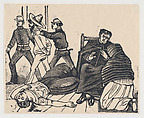 The double murder in Puente de los Gallos, José Guadalupe Posada Mexican, Type-metal engraving