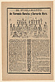 Broadsheet relating to the execution of Florencio Morales and Bernardo Mora, José Guadalupe Posada  Mexican, Zincograph and letterpress on tan paper