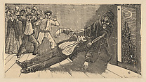 The apparation of the ghost of don Juan Manuel to Pachita la Alfajorera, José Guadalupe Posada  Mexican, Type-metal engraving