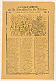 A ballad of the Mexican Revolution, José Guadalupe Posada  Mexican, Zincograph and letterpress