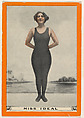 Miss Ideal, No. 12, Somersaults in the Water, from the Champion Women Swimmers series (T221), issued by Pan Handle Scrap, Pan Handle Scrap Company  American, Commercial color lithograph