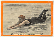 Rose Pitonof, No. 3, Breast Stroke, from the Champion Women Swimmers series (T221), issued by Pan Handle Scrap, Pan Handle Scrap Company  American, Commercial color lithograph