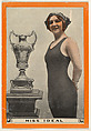 Miss Ideal, No. 20, from the Champion Women Swimmers series (T221), issued by Pan Handle Scrap, Pan Handle Scrap Company  American, Commercial color lithograph