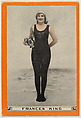 Frances King, No. 69, How to Conserve Strength in Rescues, from the Champion Women Swimmers series (T221), issued by Pan Handle Scrap, Pan Handle Scrap Company  American, Commercial color lithograph