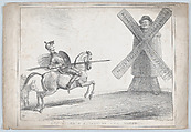 Don Quixote Attacking the Windmill, John Doyle Irish, Lithograph