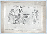 A Classical Subject! "Demitto auviculas, ut uniquoe asellus, Cum gravius dorso subiit onus_", John Doyle Irish, Lithograph