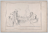 Retzsch's Extraordinary Design of Satan Playing at Chess with Man for his Soul, John Doyle  Irish, Lithograph