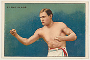 Frank Klaus, from the Series of Champions (T227), Honest Long Cut Tobacco  American, Commercial color lithograph