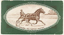 Uhlan, The Fastest Trotter, from Speed Champions series (T228), issued by Mendel's Cigarros and DePew Cigarros., Mendel & Company, Commercial color lithograph