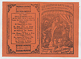 Cover for "Los Chascos de Bato y Bras o una Eccena Divertida", José Guadalupe Posada  Mexican, Type-metal engraving and letterpress printed on orange paper