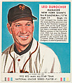 Leo Durocher, from the Red Man All-Star Team series (T232), issued by Red Man Chewing Tobacco, Red Man Chewing Tobacco American, Commercial color lithograph