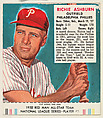 Richie Ashburn, from the Red Man All-Star Team series (T232), issued by Red Man Chewing Tobacco, Red Man Chewing Tobacco American, Commercial color lithograph