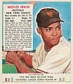 Monte Irvin, from the Red Man All-Star Team series (T232), issued by Red Man Chewing Tobacco, Red Man Chewing Tobacco American, Commercial color lithograph