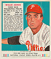 Willie Jones, from the Red Man All-Star Team series (T232), issued by Red Man Chewing Tobacco, Red Man Chewing Tobacco American, Commercial color lithograph