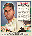 Sal Maglie, from the Red Man All-Star Team series (T232), issued by Red Man Chewing Tobacco, Red Man Chewing Tobacco  American, Commercial color lithograph