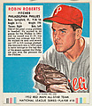 Robin Roberts, from the Red Man All-Star Team series (T232), issued by Red Man Chewing Tobacco, Red Man Chewing Tobacco  American, Commercial color lithograph