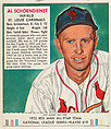 Al Schoendienst, from the Red Man All-Star Team series (T232), issued by Red Man Chewing Tobacco, Red Man Chewing Tobacco  American, Commercial color lithograph
