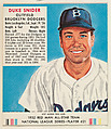 Duke Snider, from the Red Man All-Star Team series (T232), issued by Red Man Chewing Tobacco, Red Man Chewing Tobacco  American, Commercial color lithograph