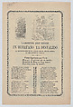 Broadsheet relating to the plight of an orphan, young boy standing at the graves of his parents in a cemetery, José Guadalupe Posada Mexican, Zincograph and letterpress on beige paper