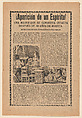 Broadside relating to a news story about an apparition of a spirit, women sitting up in bed looking at a ghost, José Guadalupe Posada Mexican, Zincograph and letterpress on tan paper