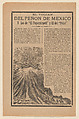 Broadside relating to a news story about the destruction following a volcanic eruption, volcano erupting while animals and men on horseback flee, José Guadalupe Posada Mexican, Zincograph and letterpress on tan paper