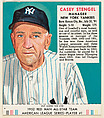 Casey Stengel, from the Red Man All-Star Team series (T232), issued by Red Man Chewing Tobacco, Red Man Chewing Tobacco  American, Commercial color lithograph