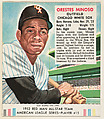 Orestes Minoso, from the Red Man All-Star Team series (T232), issued by Red Man Chewing Tobacco, Red Man Chewing Tobacco  American, Commercial color lithograph