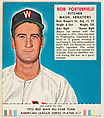 Bob Porterfield, from the Red Man All-Star Team series (T232), issued by Red Man Chewing Tobacco, Red Man Chewing Tobacco  American, Commercial color lithograph