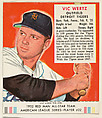 Vic Wertz, from the Red Man All-Star Team series (T232), issued by Red Man Chewing Tobacco, Red Man Chewing Tobacco American, Commercial color lithograph