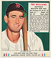 Ted Williams, from the Red Man All-Star Team series (T232), issued by Red Man Chewing Tobacco, Red Man Chewing Tobacco American, Commercial color lithograph
