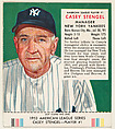 Casey Stengel, from the Red Man All-Star Team series (T233), issued by Red Man Chewing Tobacco, Red Man Chewing Tobacco American, Commercial color lithograph